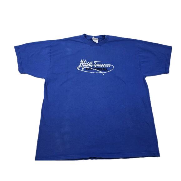 Middle Tennessee State University Blue Raiders Men's T-Shirt Size XL Blue - Picture 1 of 4